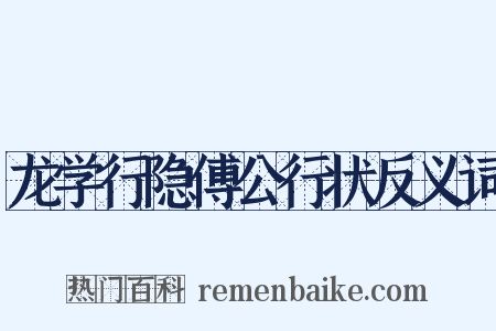 龙学行隐傅公行状反义词是什么意思的图片